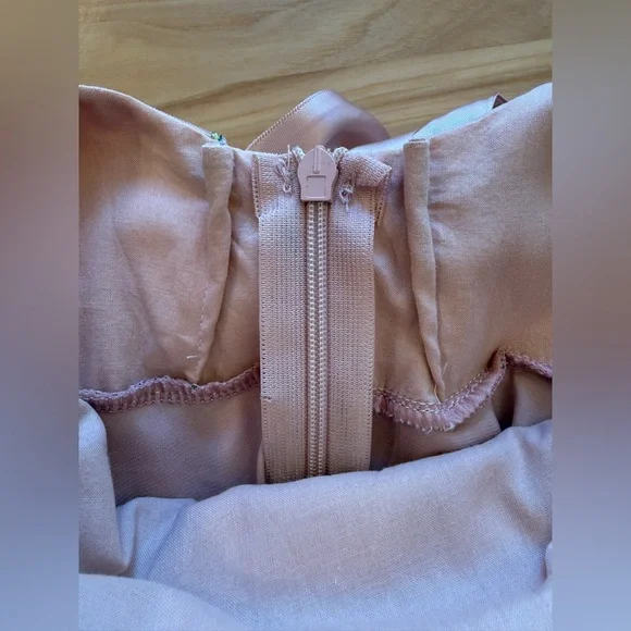 Floral Embroidered Pink Flower Girl Dress 4T - Picture 11 of 14